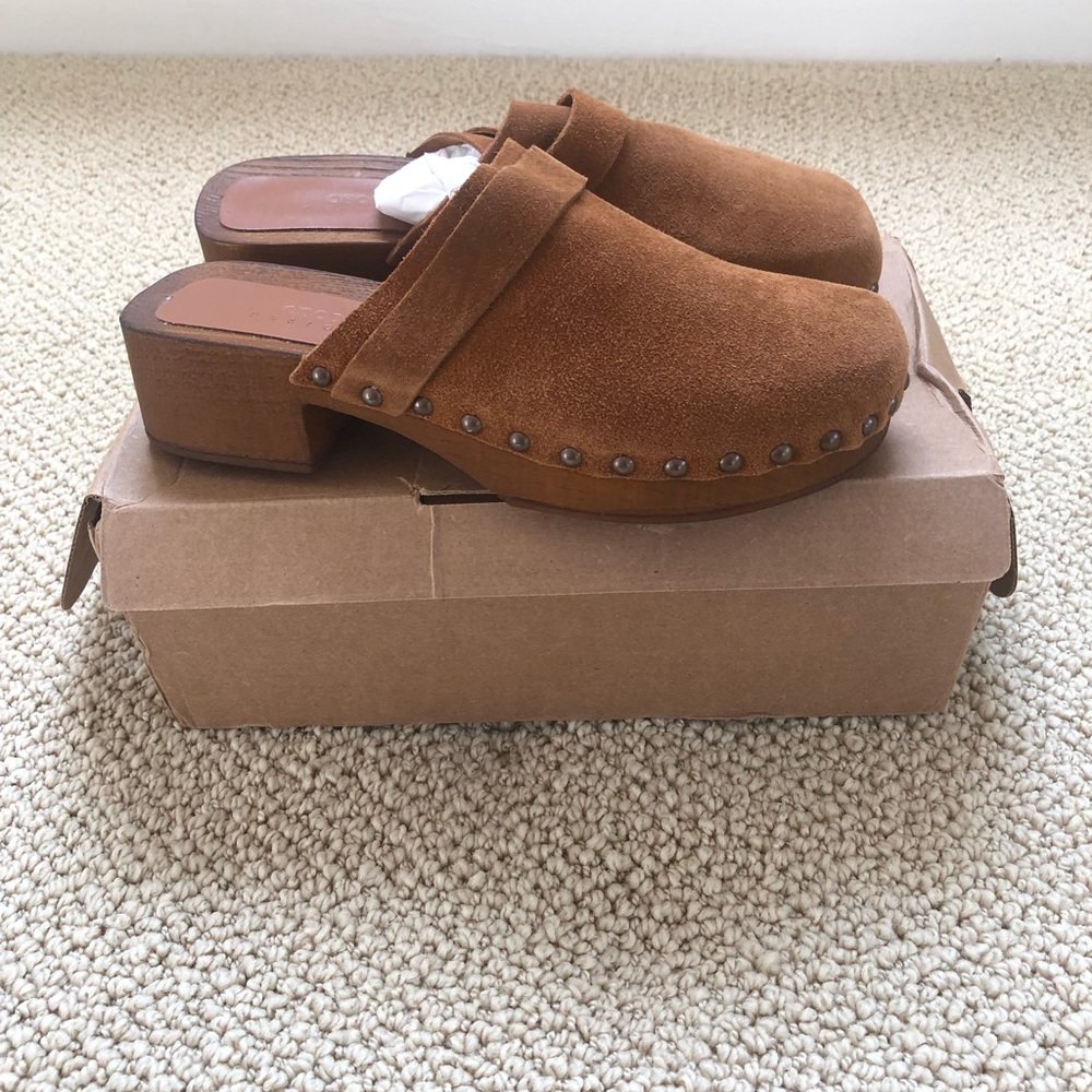 ASOS Moon Suede Clogs